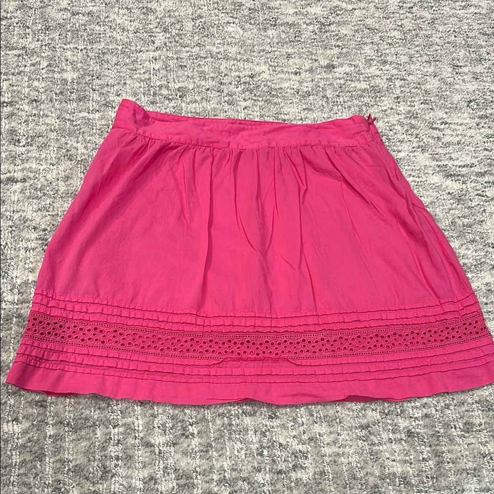LOFT Pink Embellished A-line skirt